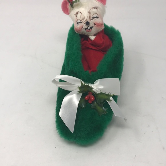 Vintage Annalee Mouse green slipper 1993. - Picture 2 of 7